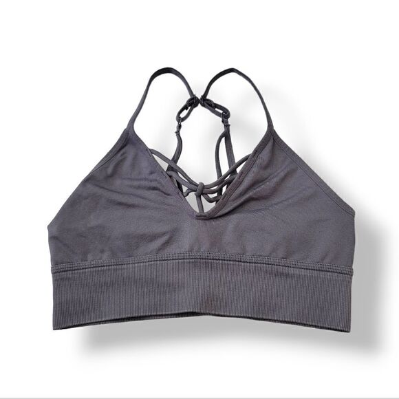 Victoria's Secret Pink Strappy Bralette Sports Bra in Gray Size Small - Picture 3 of 9